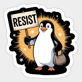 Resist-Penguin Sticker